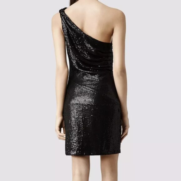 AllSaints One Shoulder Sequin Mini Dress 🖤✨ - Picture 12 of 12